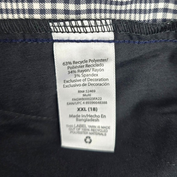 First Assembly Houndstooth Tuexdo Strip Flare Girls Pants Black White XXL 18 New - Picture 5 of 8